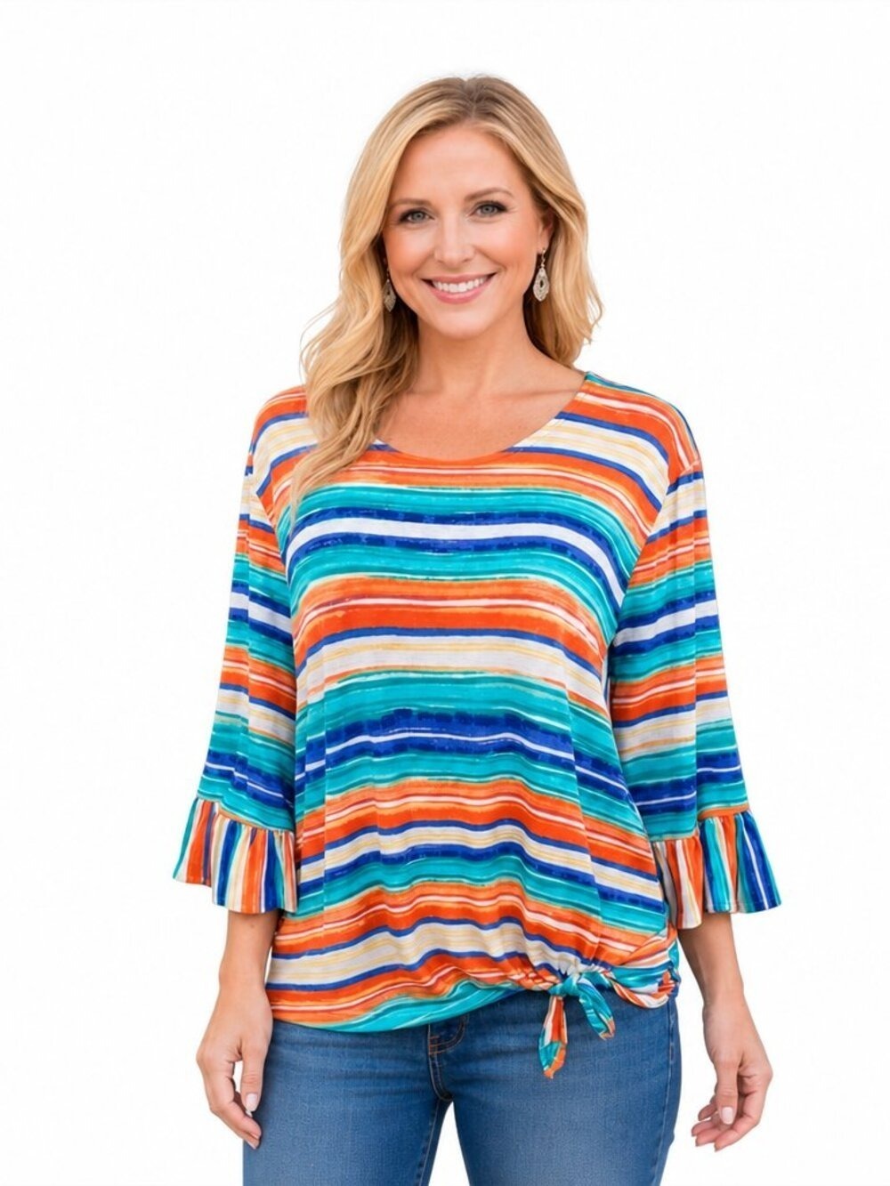 Ruby Rd Multicolor Stripe Blouse XL